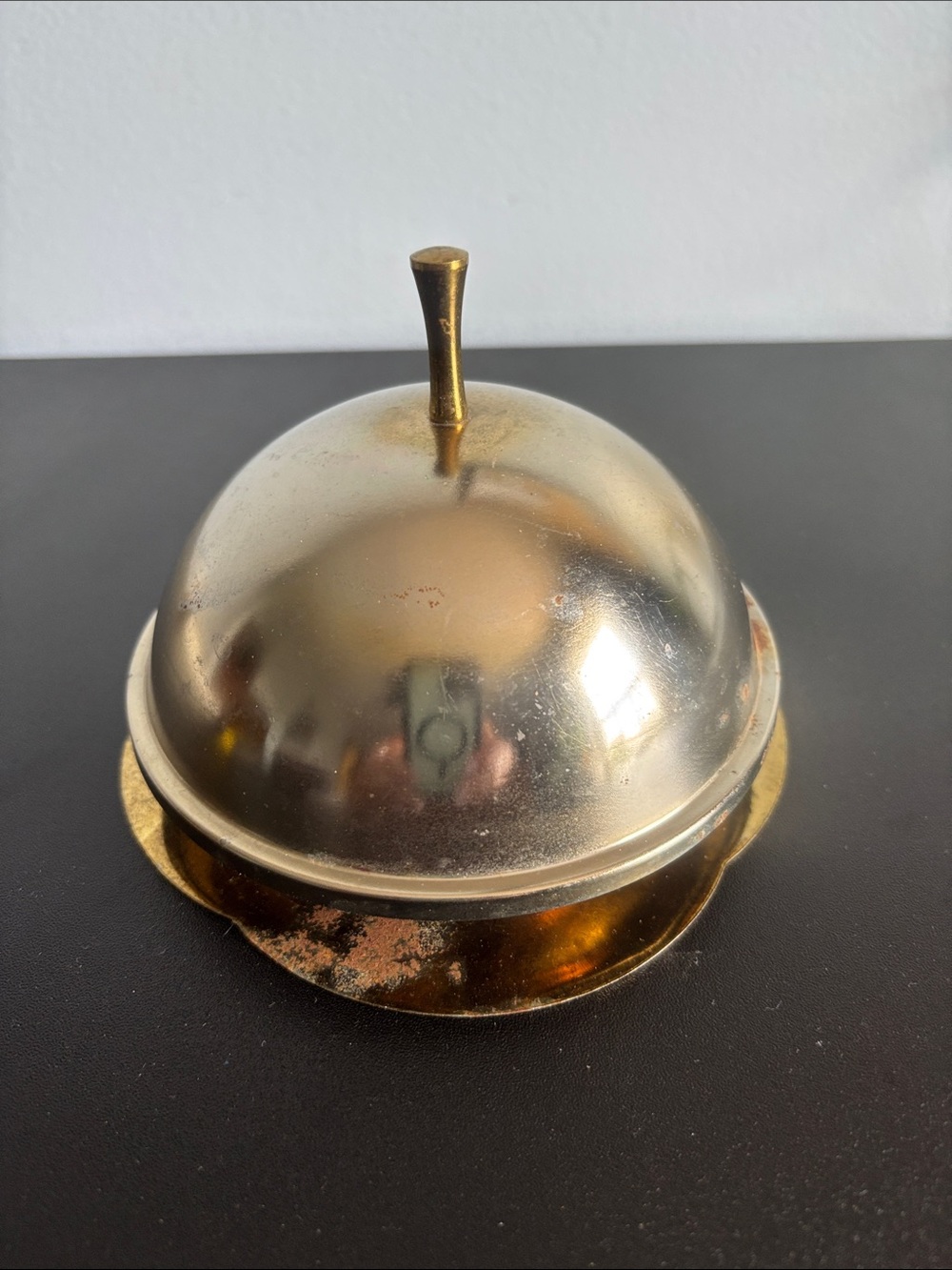 Vintage Brass Look Lazy Susan - Gold Tone